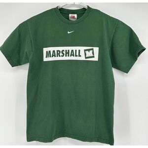 Marshall Thundering Herd Nike "Just Do It" T‎ Shirt Green Shirt Sleeve Medium